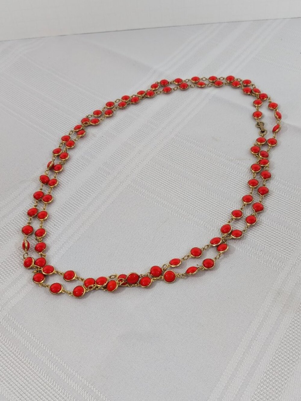 Vintage Red & Gold Necklace